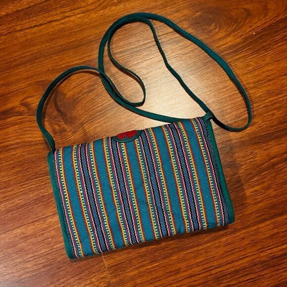 Guatemala Handmade  Colorful Quilted Stitched Crossbody bag - Picture 3 of 10